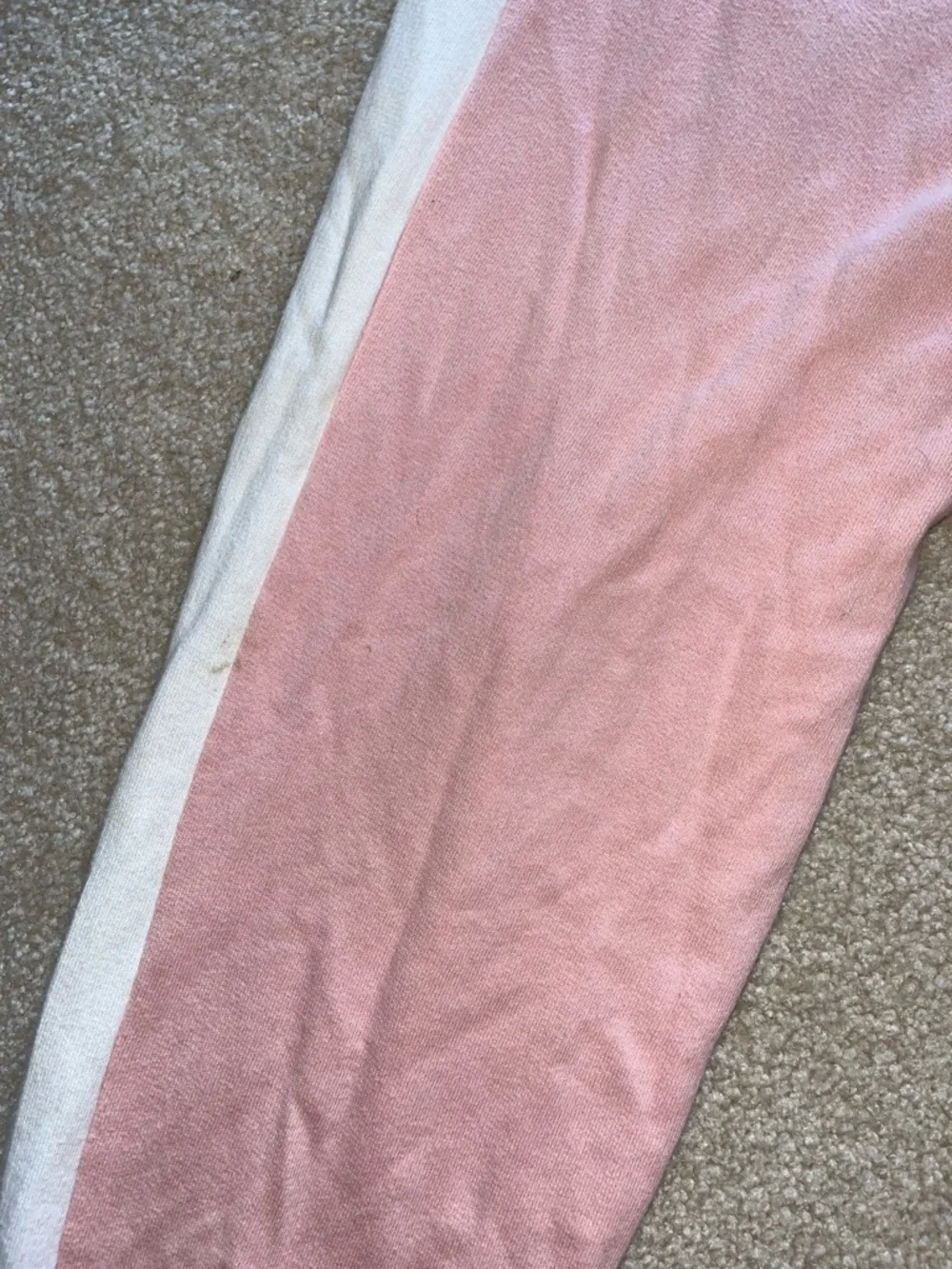 Pink Joggers with White Side Stripes - Casual Sweatpants - Picture 5 of 6